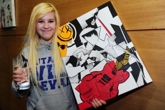 Overall winner of the Gwent Young Artist of the Year 2013 competition was Blackwood Comprehensive pupil Casey-Leigh Prosser, 15 - Photo: South Wales Argus